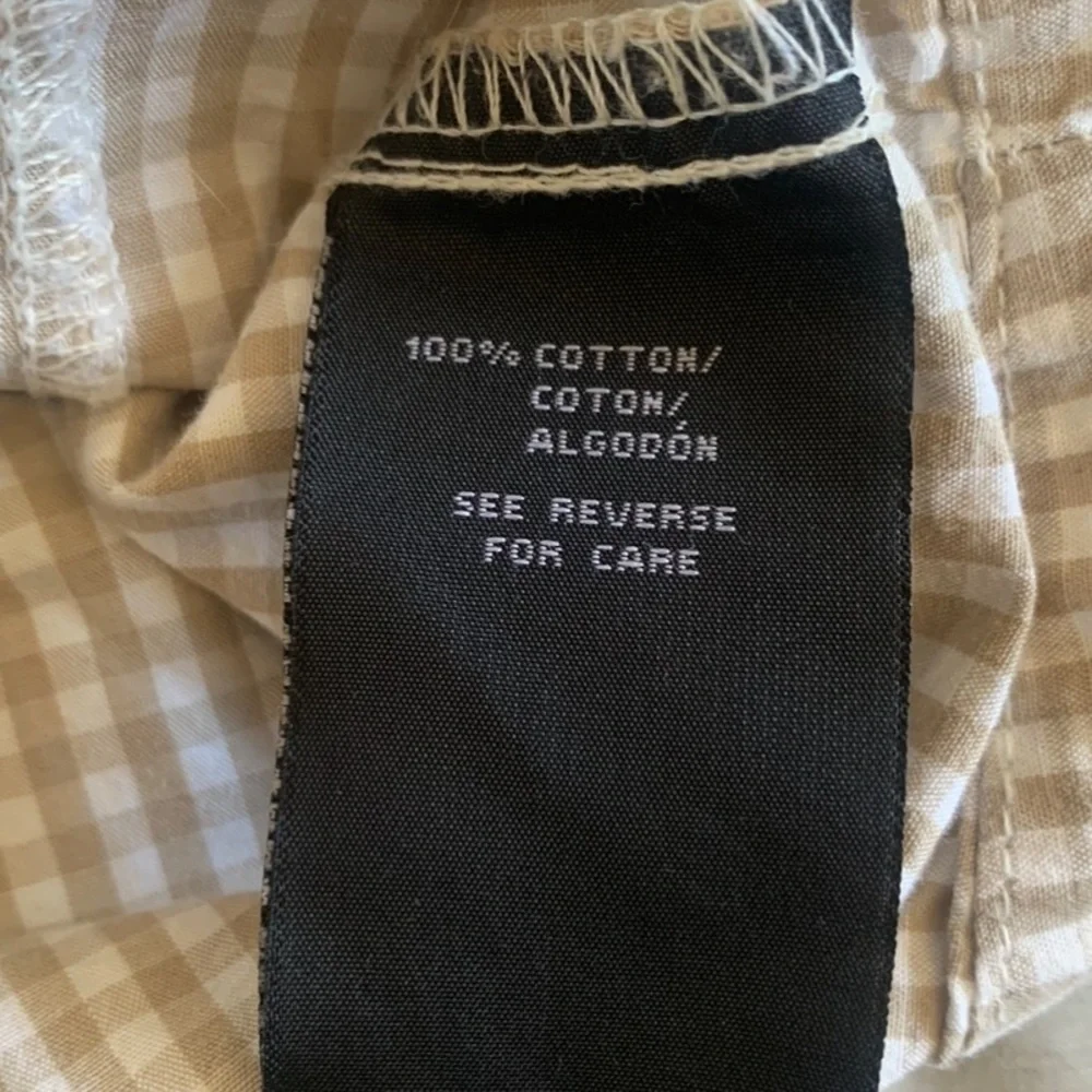 Calvin Klein Jeans Tan Checkered Button Down with Blue Denim Jeans